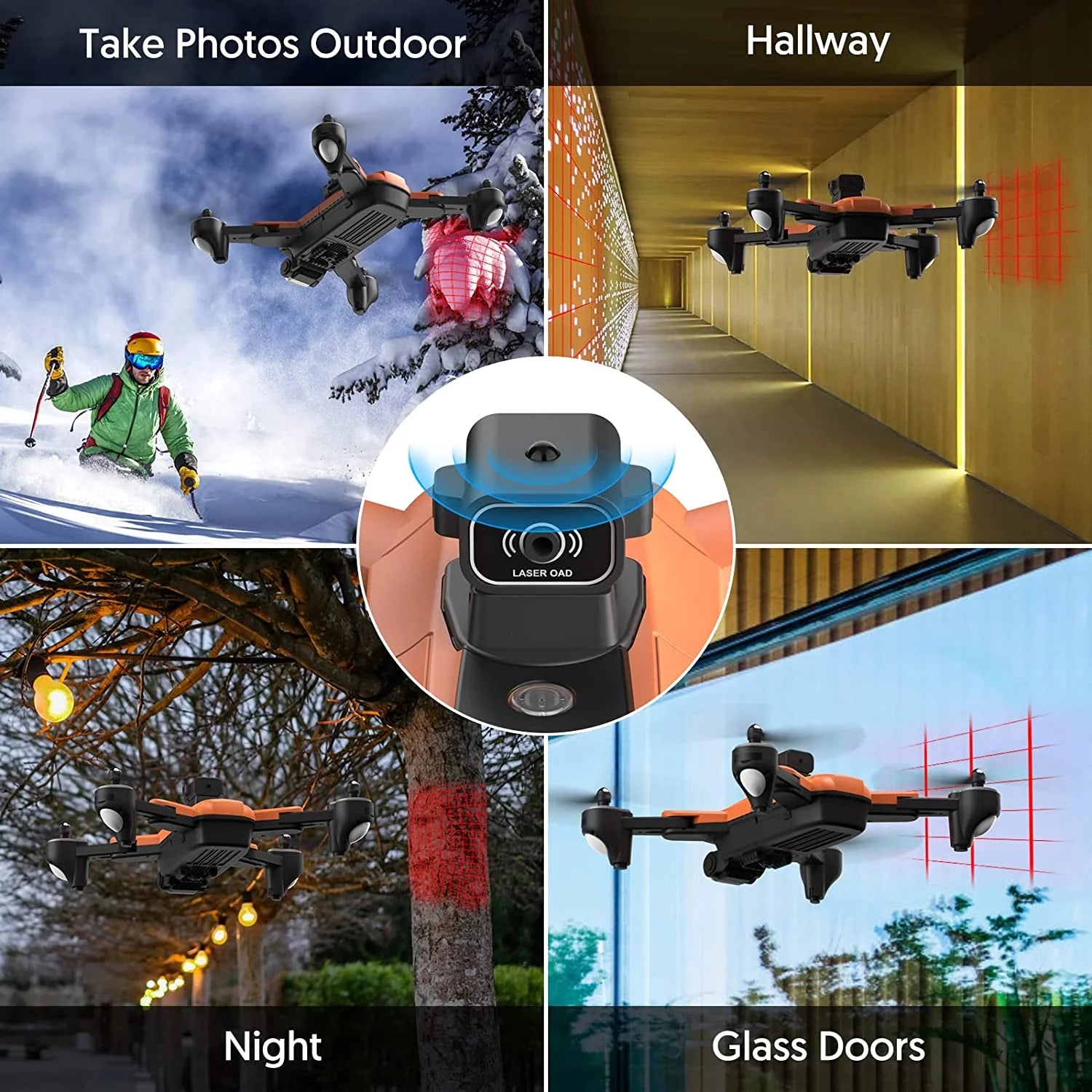 RC Drone with Camera for Kids Adults 4K Quadcopter FPV Video HD Camera Drones for Beginners