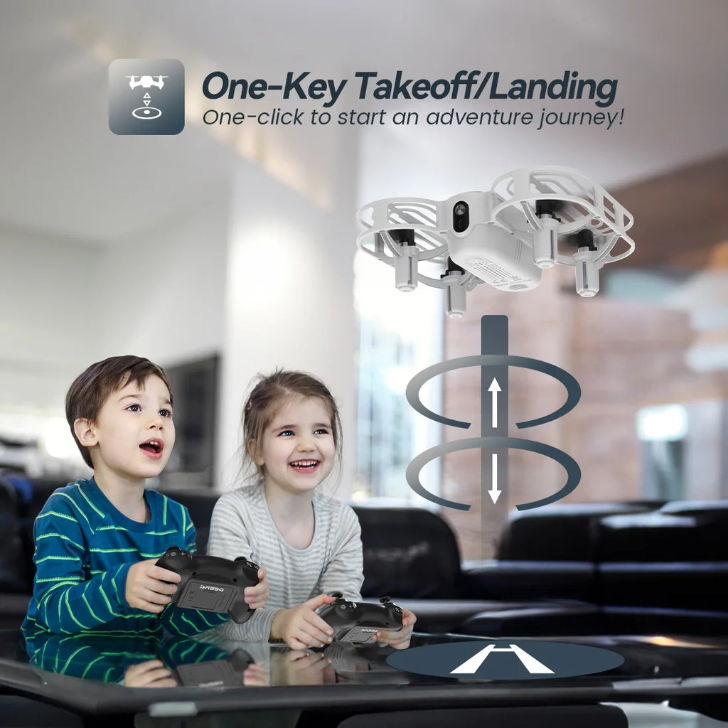 D11 Mini Drone for Kids and Beginners, RC Quadcopter Drone with Altitude Hold, Headless Mode, 3D Flips and Emergency Stop, 3 Batteries, Black