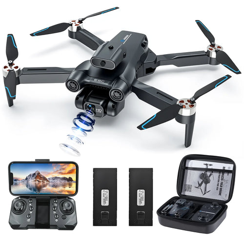 4K FPV Drone with Dual Camera & Brushless Motor, 2 Batteries, Optical Flow, Gesture & Trajectory Control, RC Quadcopter with Carrying Case, Easy to Fly, Great Gift for Beginners,Teens & Adults
