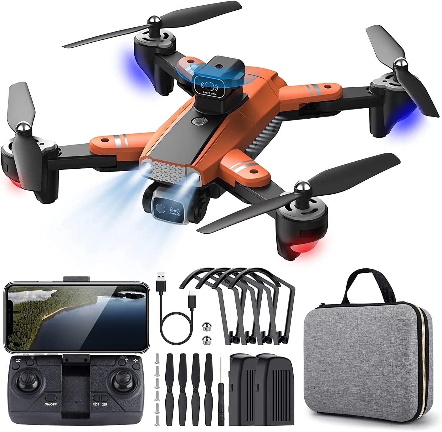 RC Drone with Camera for Kids Adults 4K Quadcopter FPV Video HD Camera Drones for Beginners