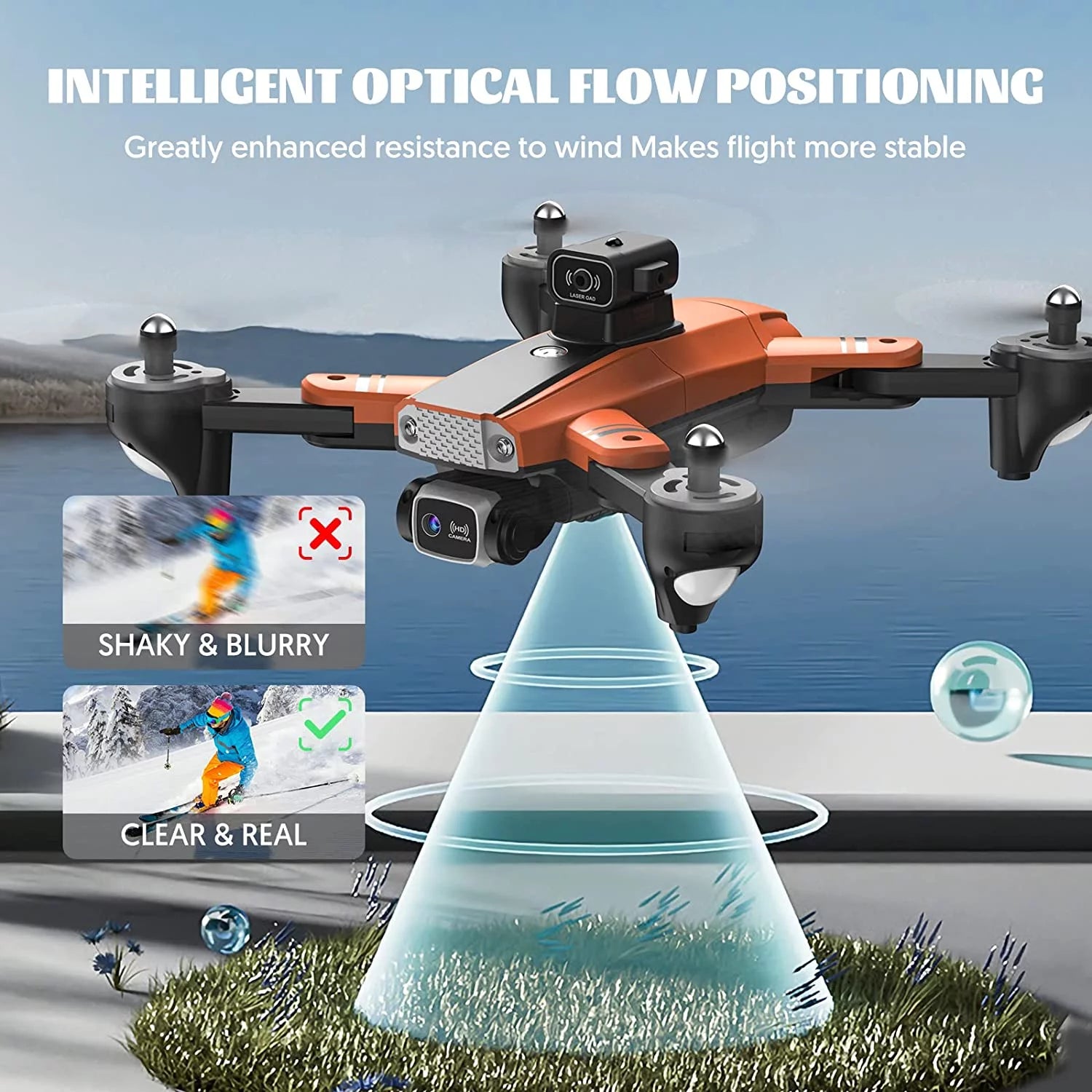 RC Drone with Camera for Kids Adults 4K Quadcopter FPV Video HD Camera Drones for Beginners