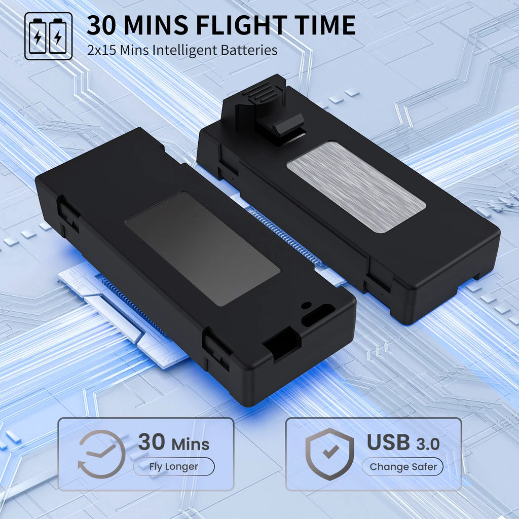 4K FPV Drone with Dual Camera & Brushless Motor, 2 Batteries, Optical Flow, Gesture & Trajectory Control, RC Quadcopter with Carrying Case, Easy to Fly, Great Gift for Beginners,Teens & Adults