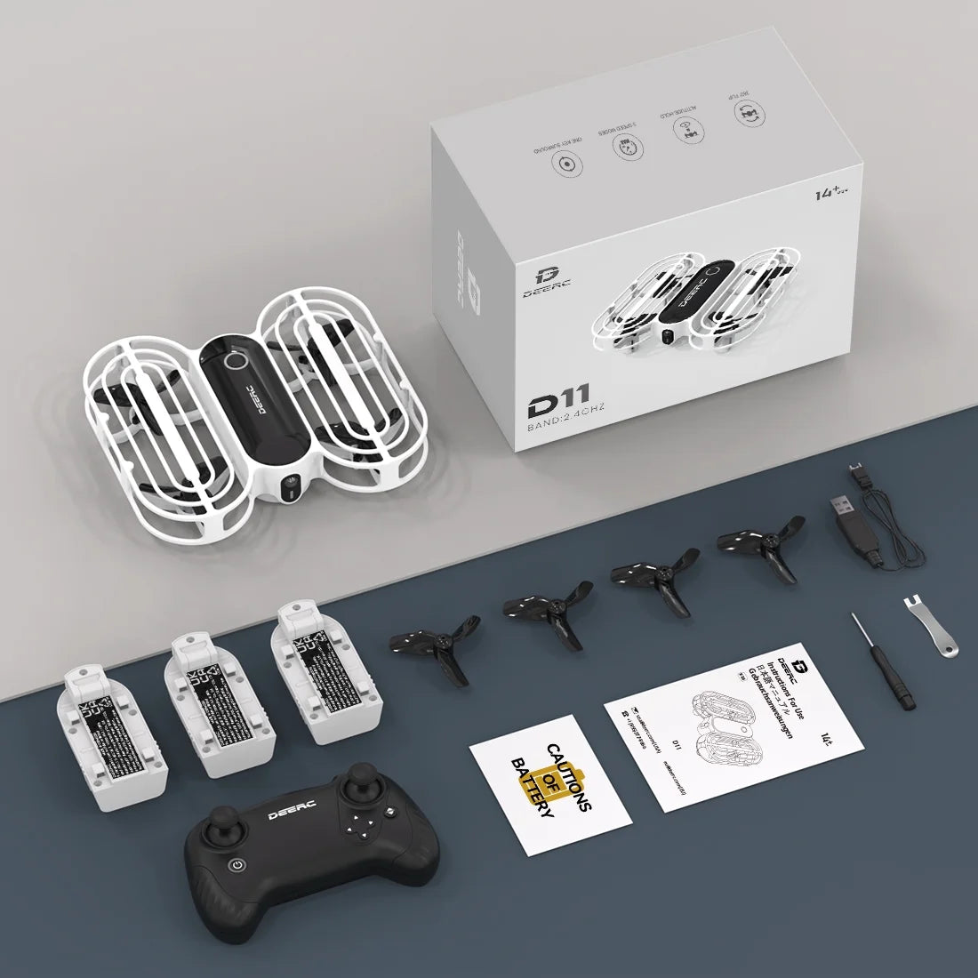 D11 Mini Drone for Kids and Beginners, RC Quadcopter Drone with Altitude Hold, Headless Mode, 3D Flips and Emergency Stop, 3 Batteries, Black