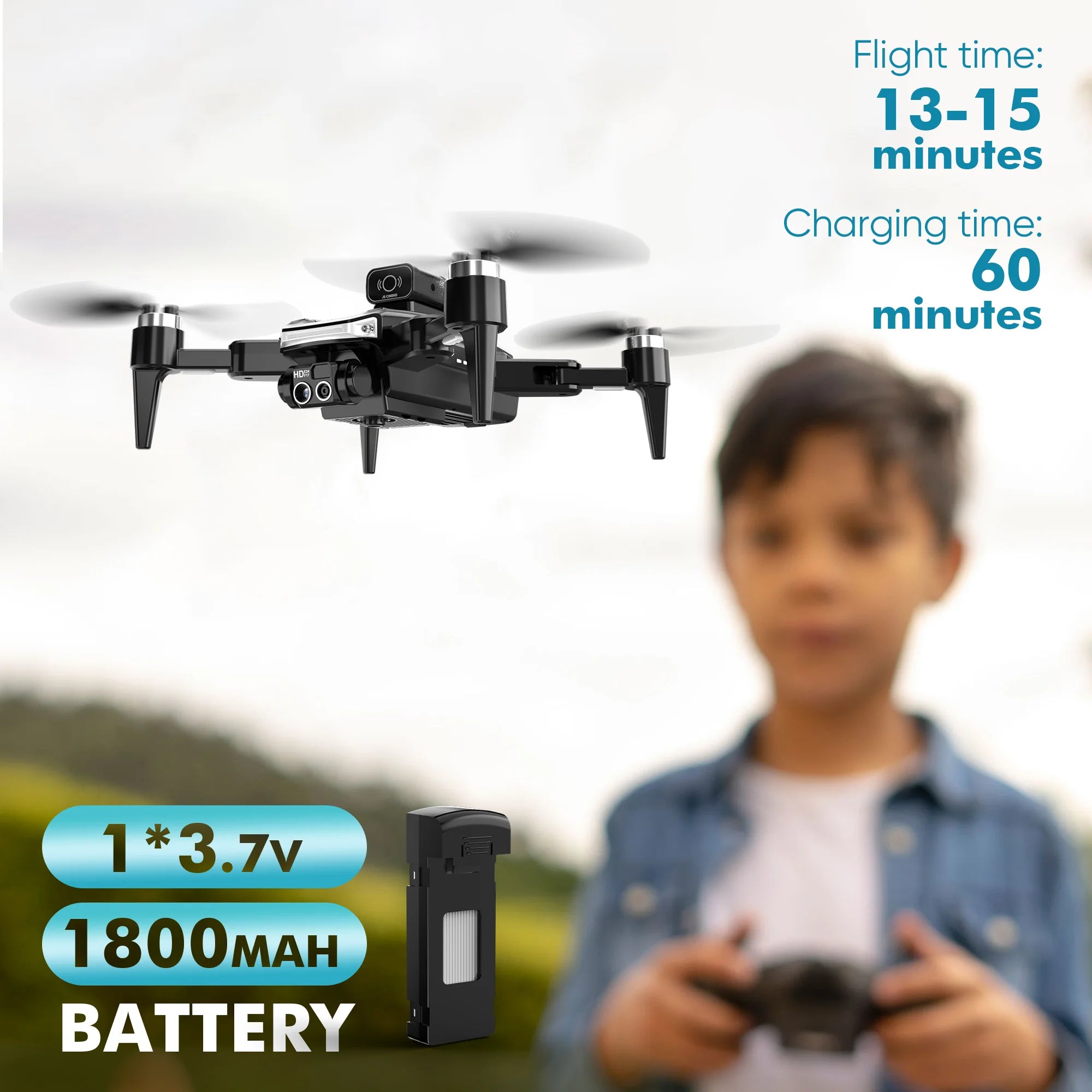 RC Drone with Camera for Kids Adults, 1080P FPV RC Quadcopter Drones for Beginners, Foldable, 3D Flips,One Key Take Off/Land