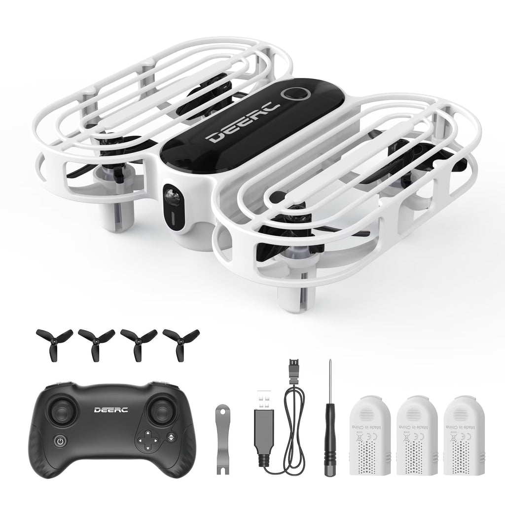 D11 Mini Drone for Kids and Beginners, RC Quadcopter Drone with Altitude Hold, Headless Mode, 3D Flips and Emergency Stop, 3 Batteries, Black