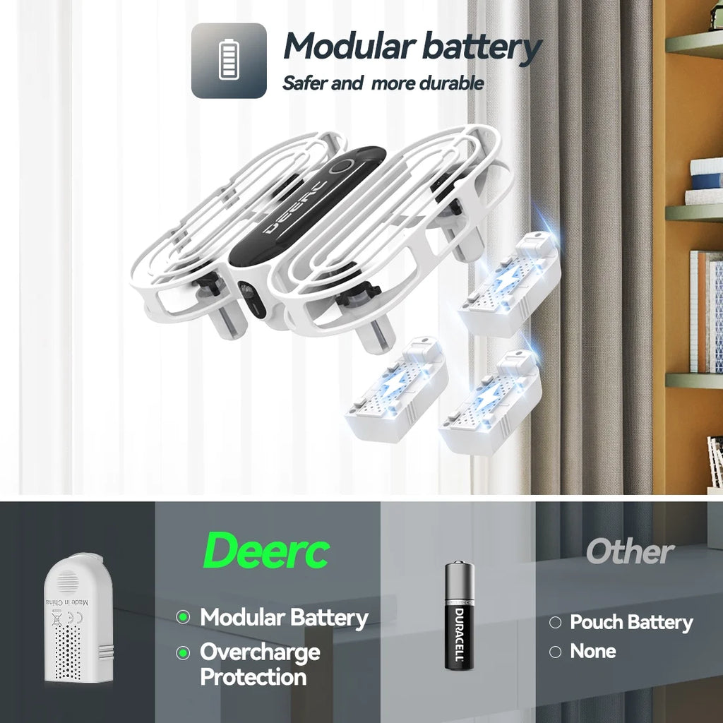 D11 Mini Drone for Kids and Beginners, RC Quadcopter Drone with Altitude Hold, Headless Mode, 3D Flips and Emergency Stop, 3 Batteries, Black