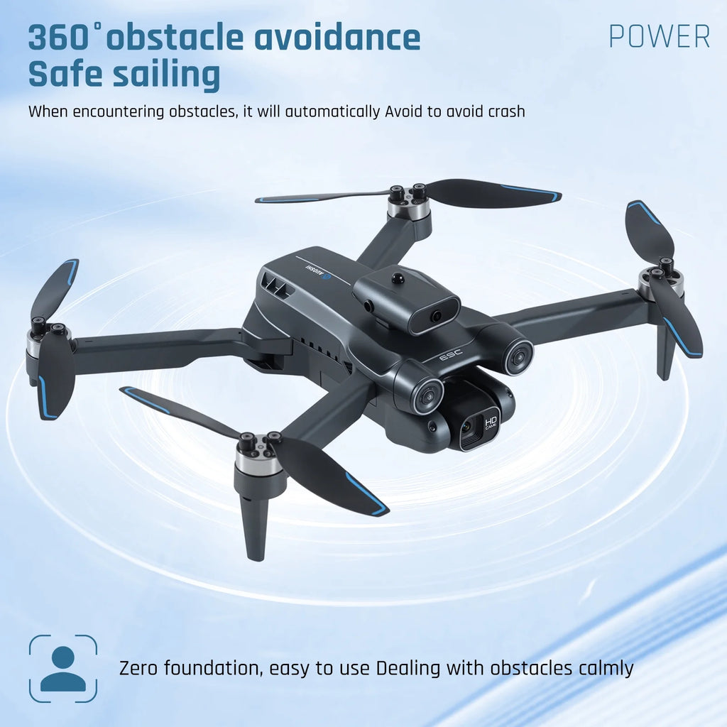 4K FPV Drone with Dual Camera & Brushless Motor, 2 Batteries, Optical Flow, Gesture & Trajectory Control, RC Quadcopter with Carrying Case, Easy to Fly, Great Gift for Beginners,Teens & Adults